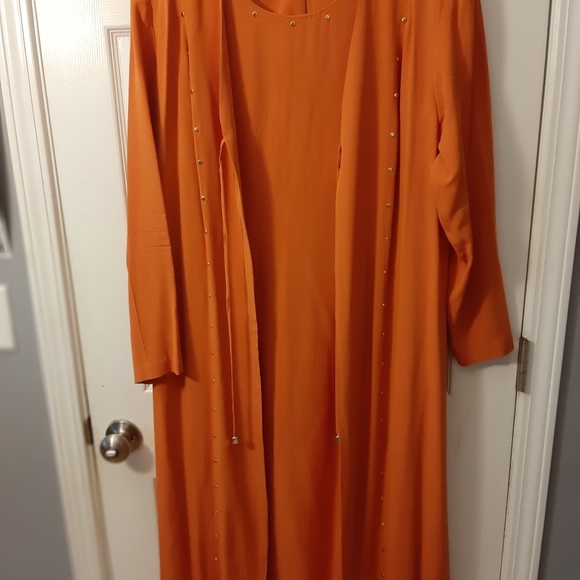 Essence by Mail Peachy Tangerine Colored Dress - Picture 3 of 15